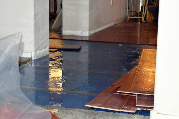 Professional Emergency Water Damage Restoration technician working in Brecksville, OH